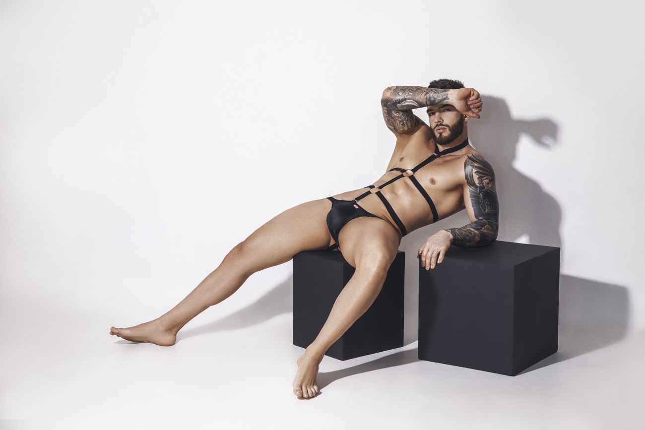 Pikante 1088 Hard Harness Jockstrap Black