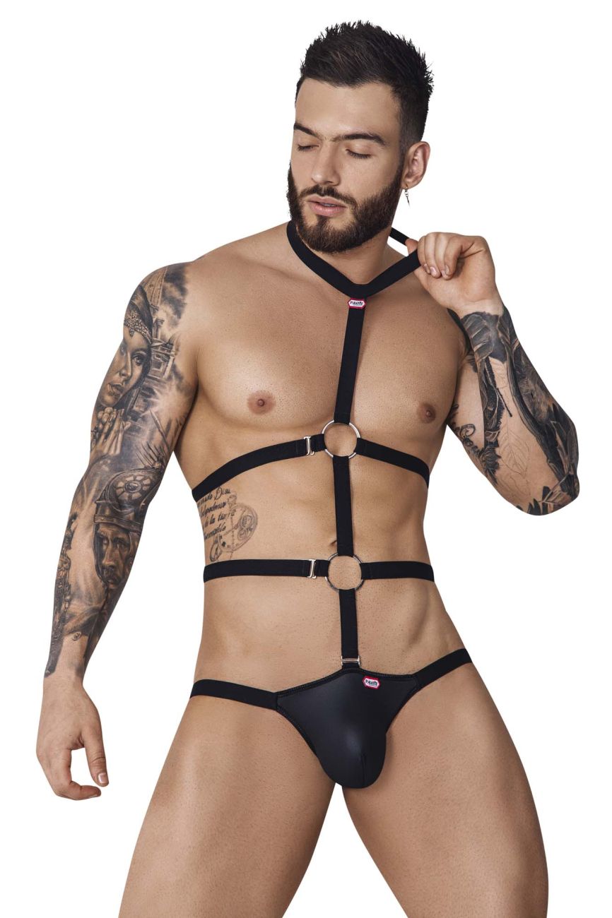 Pikante 1088 Hard Harness Jockstrap Black