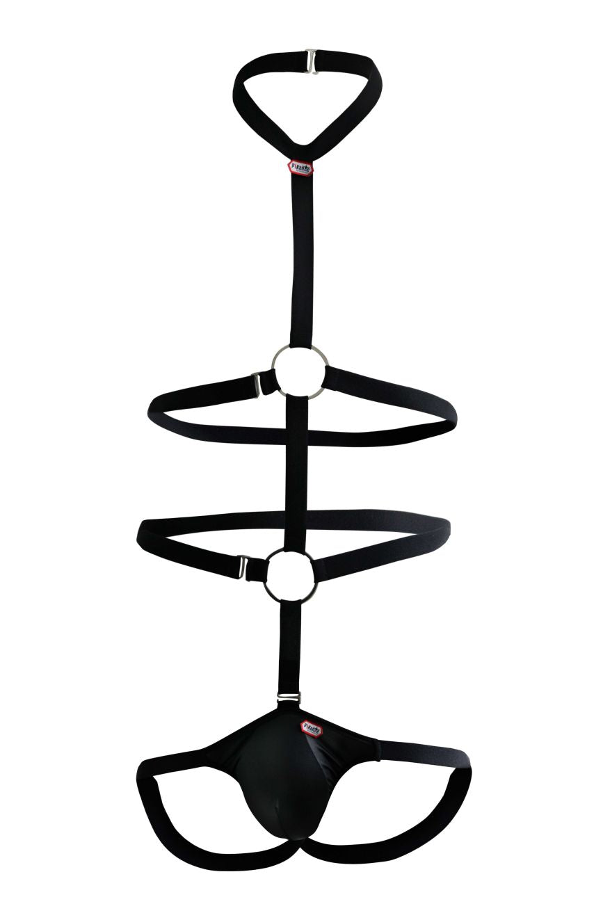 Pikante 1088 Hard Harness Jockstrap Black
