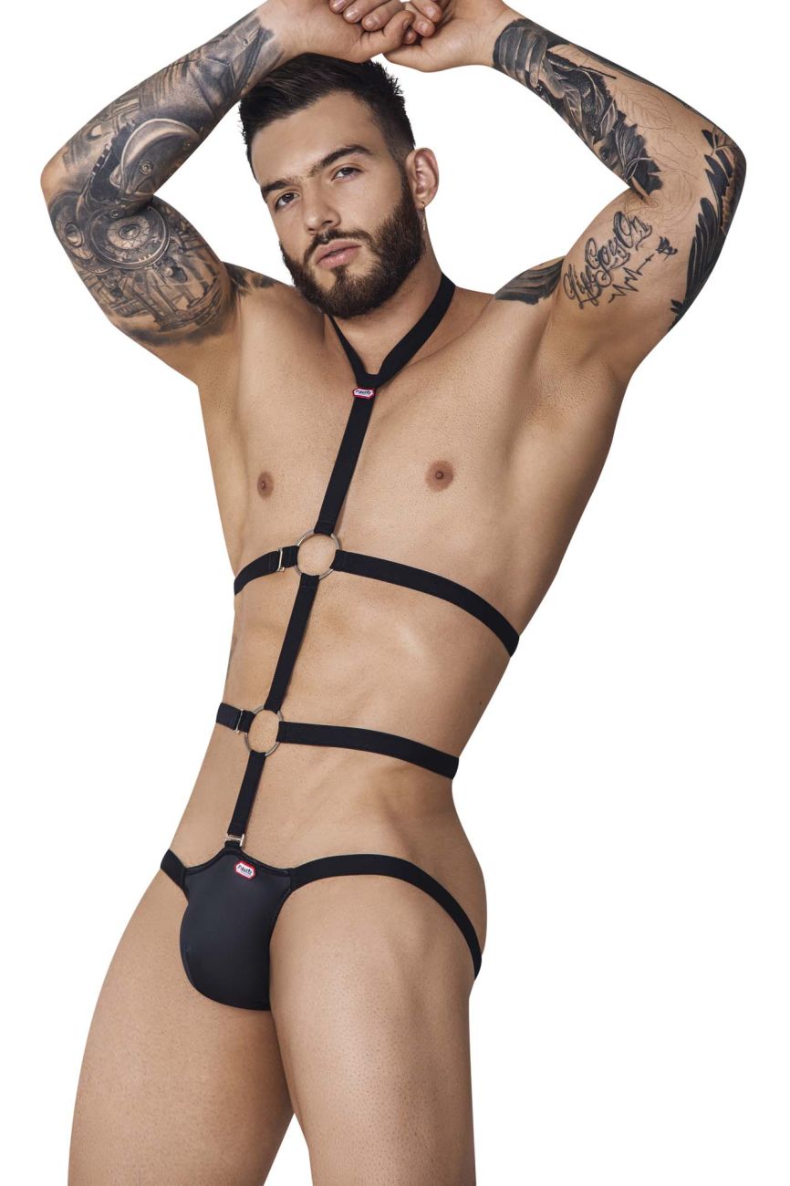 Pikante 1088 Hard Harness Jockstrap Black