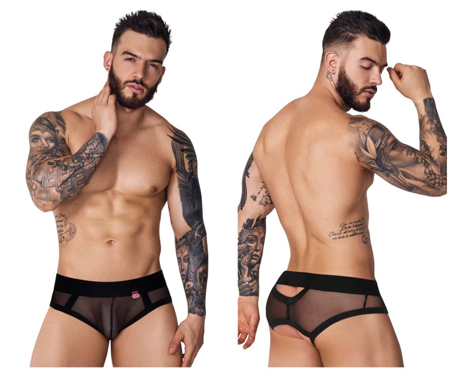 Pikante 1091 Burly Mesh Briefs Black