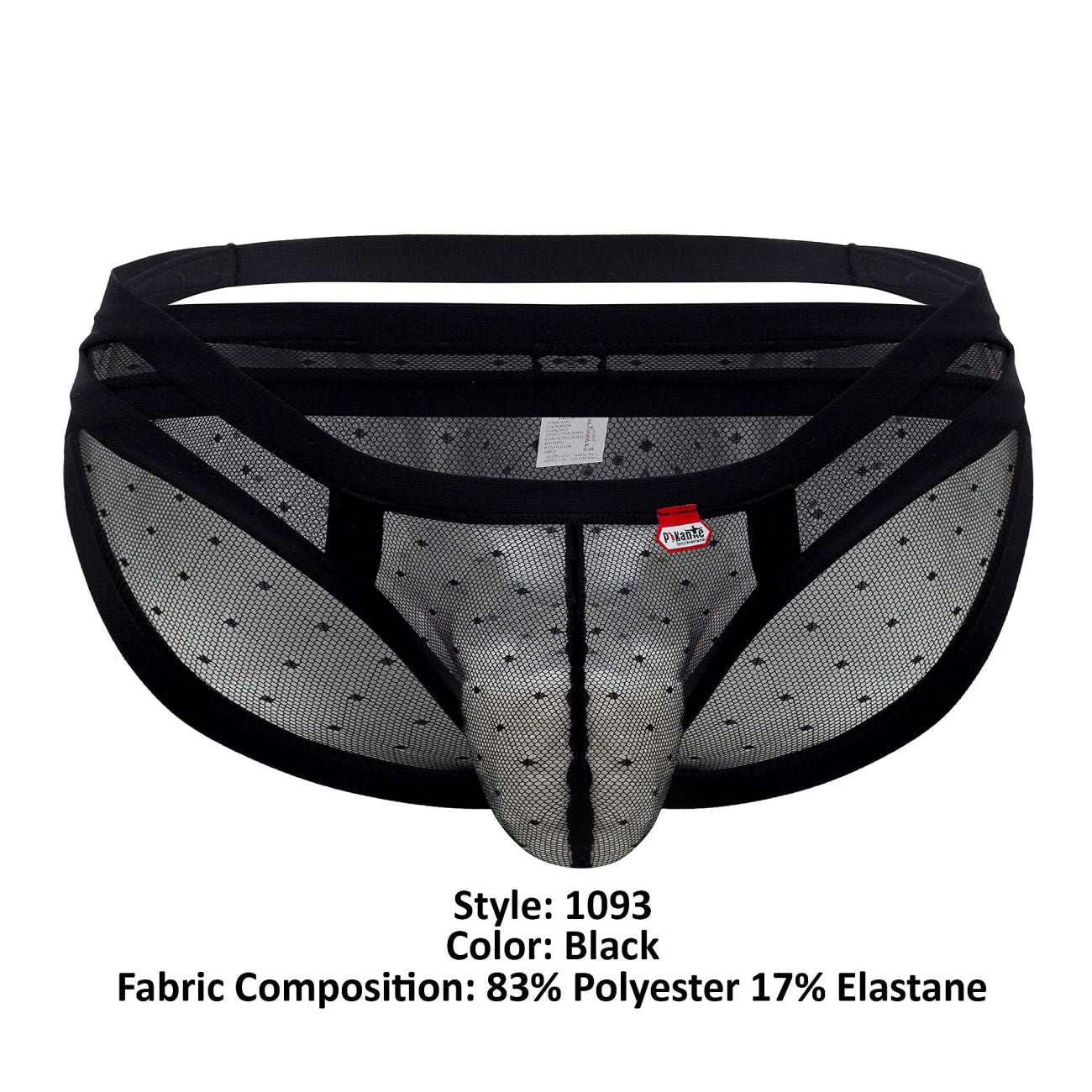 Pikante 1093 Oomph Mesh Briefs Black