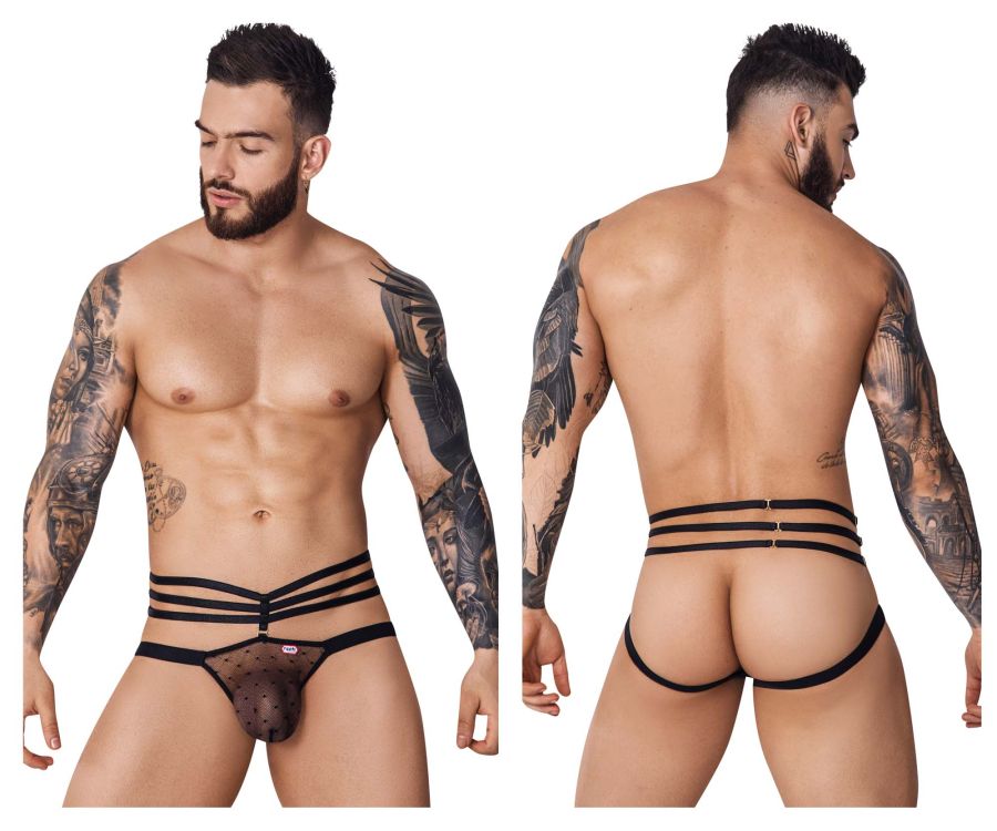 Pikante 1095 Oomph Mesh Jockstrap Black