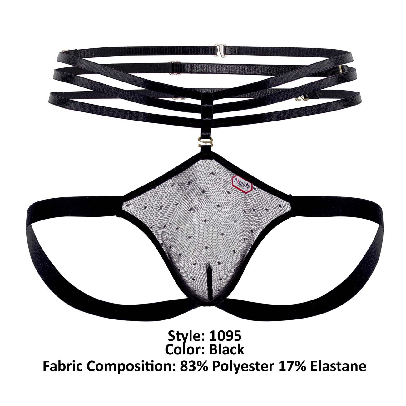 Pikante 1095 Oomph Mesh Jockstrap Black