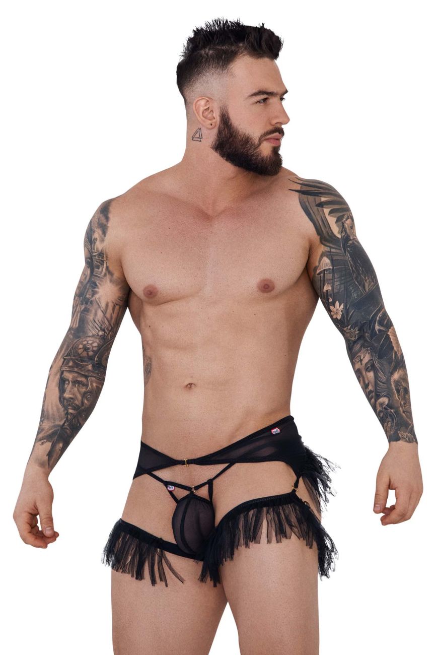 Pikante 1294 Greenman Jockstrap Black