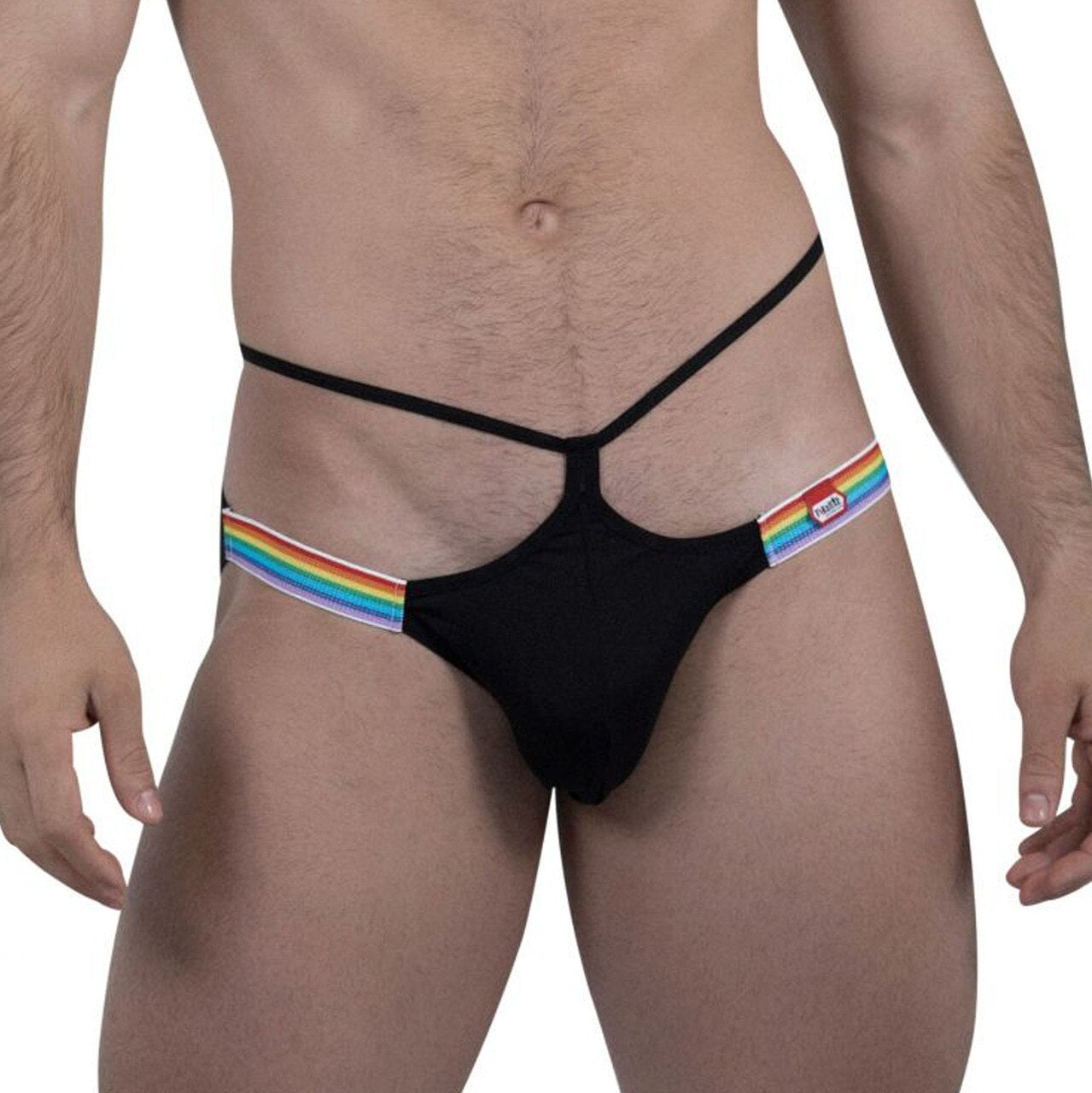 SALE - Mens Pikante Underwear Rainbow Pride Briefs Black