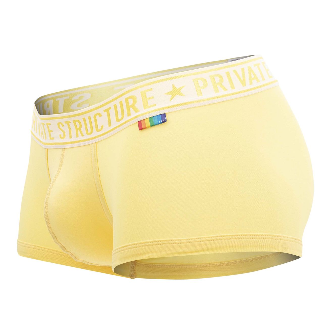Private Structure EPUT4386 2PK Mid Waist Trunks Yellow and Blue