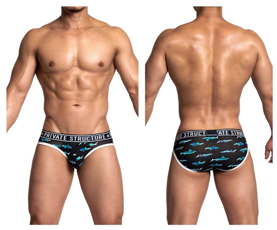 Private Structure EPUX4187 Pride Mini Briefs Black Sharks