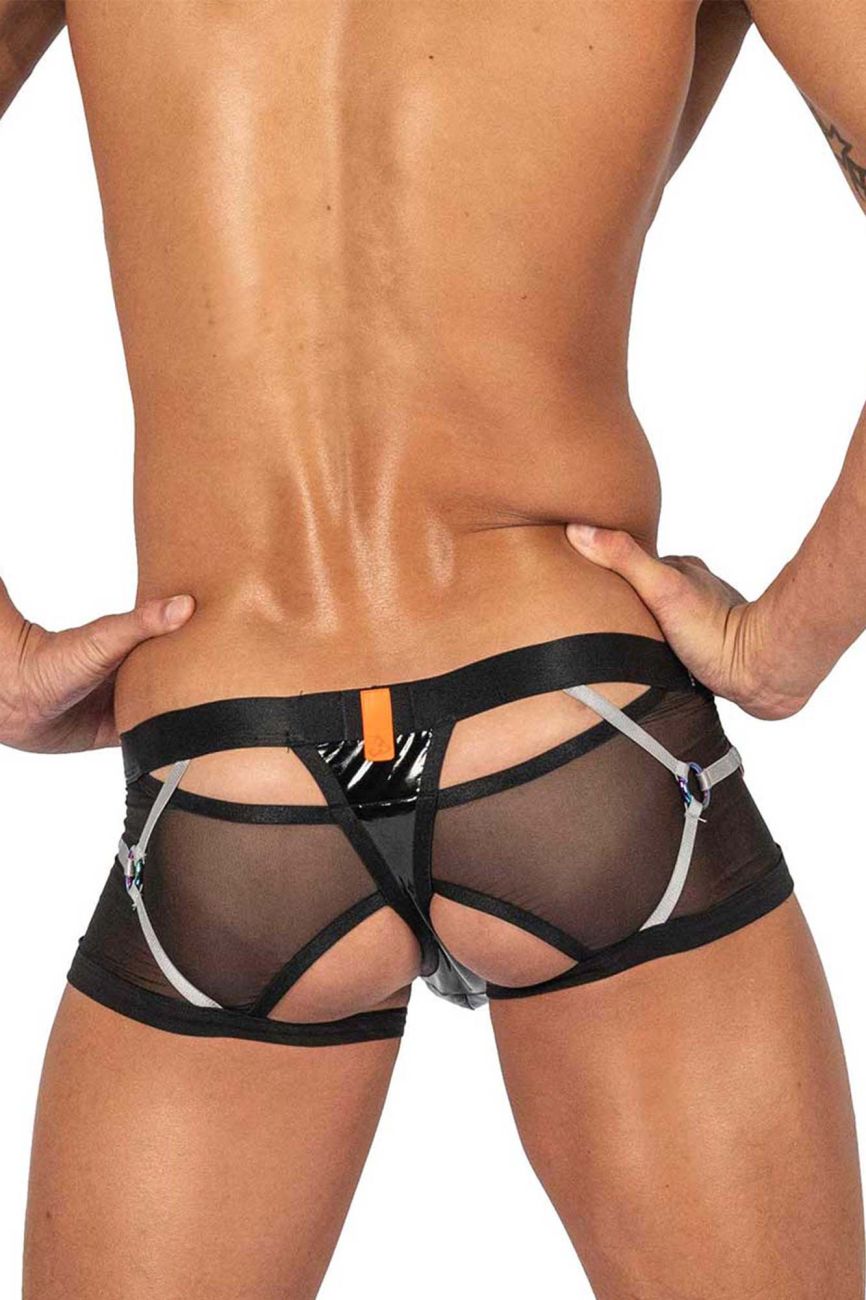 Private Structure LCUT4417 Alpha Low Waist Harness Trunks Black