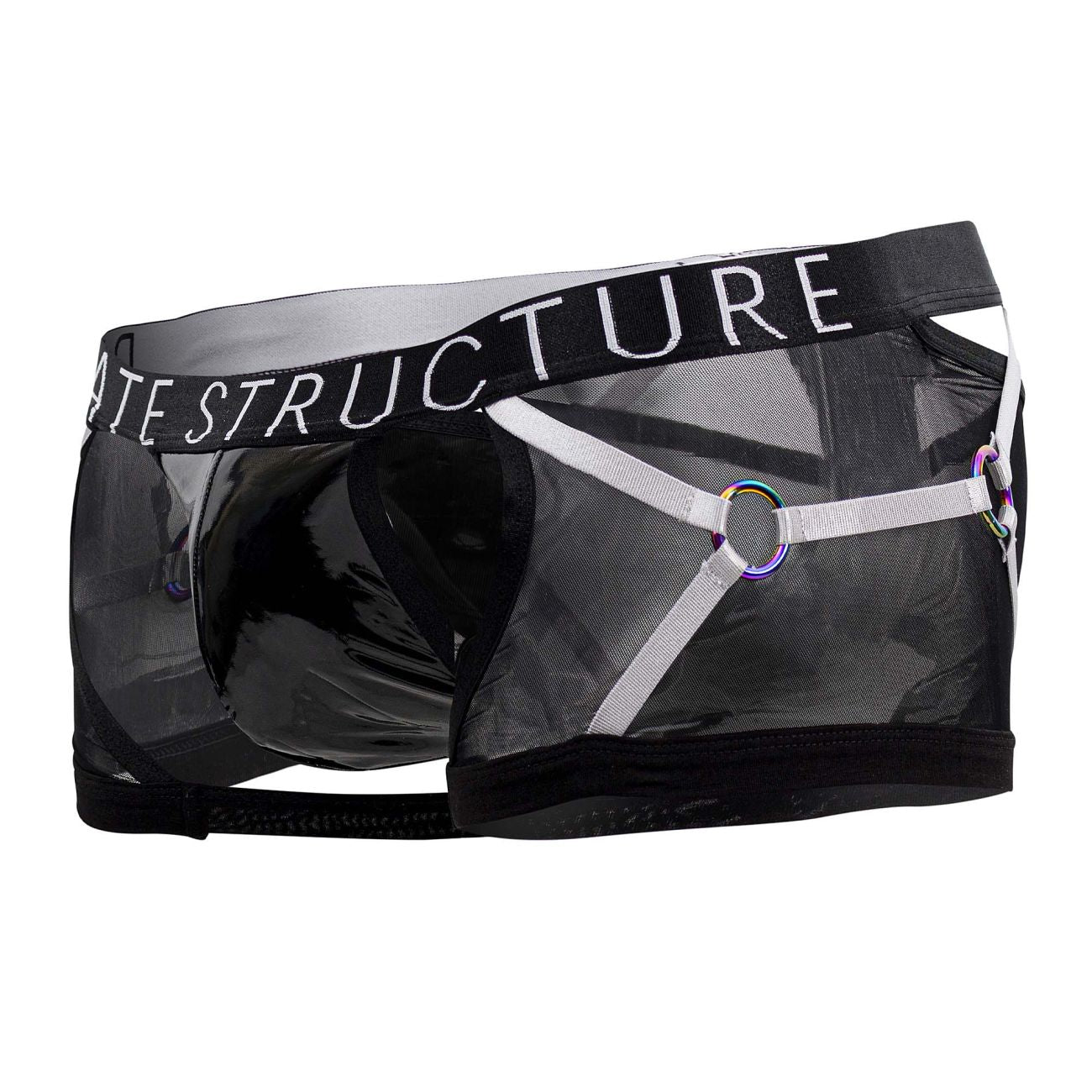 Private Structure LCUT4417 Alpha Low Waist Harness Trunks Black