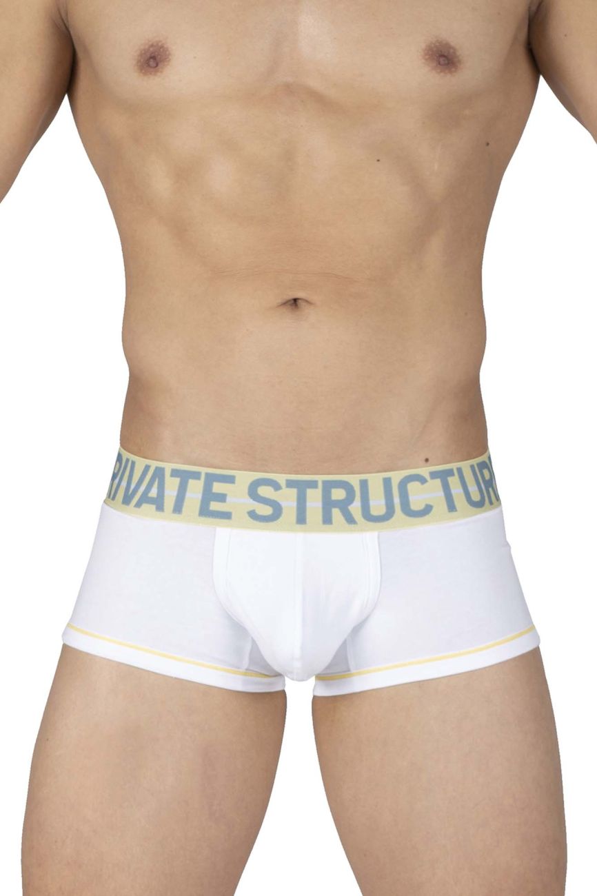 Private Structure MOUX4103 Mo Lite Mid Waist Trunks White