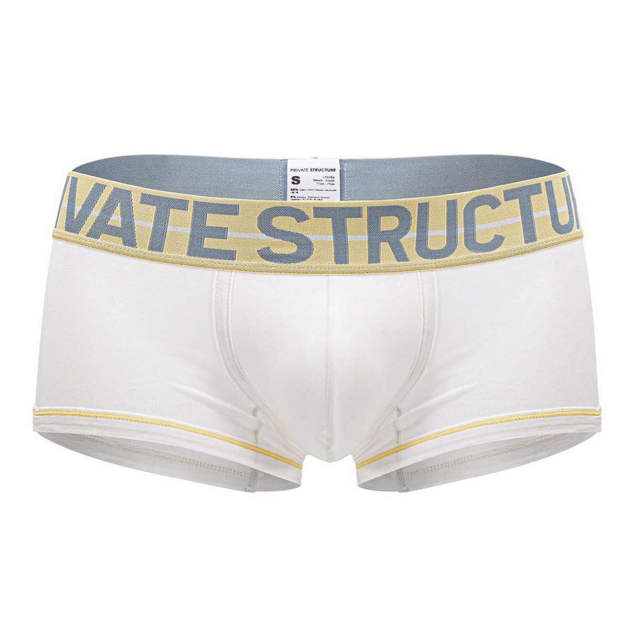 Private Structure MOUX4103 Mo Lite Mid Waist Trunks White