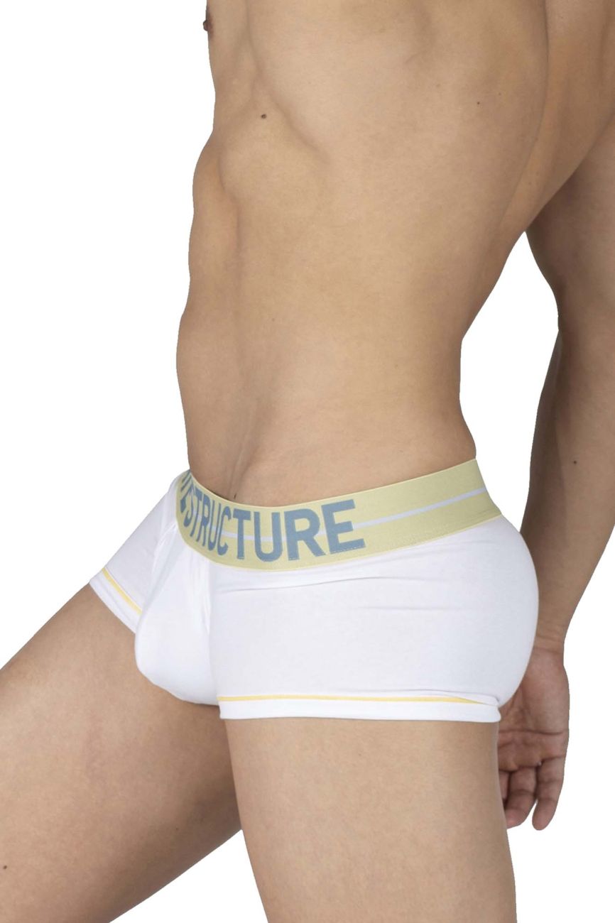 Private Structure MOUX4103 Mo Lite Mid Waist Trunks White