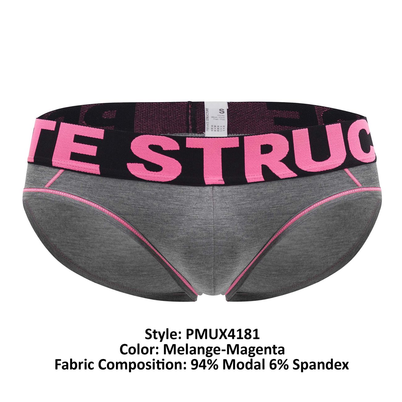 Private Structure PMUX4181 Modality Mini Briefs Melange Magenta