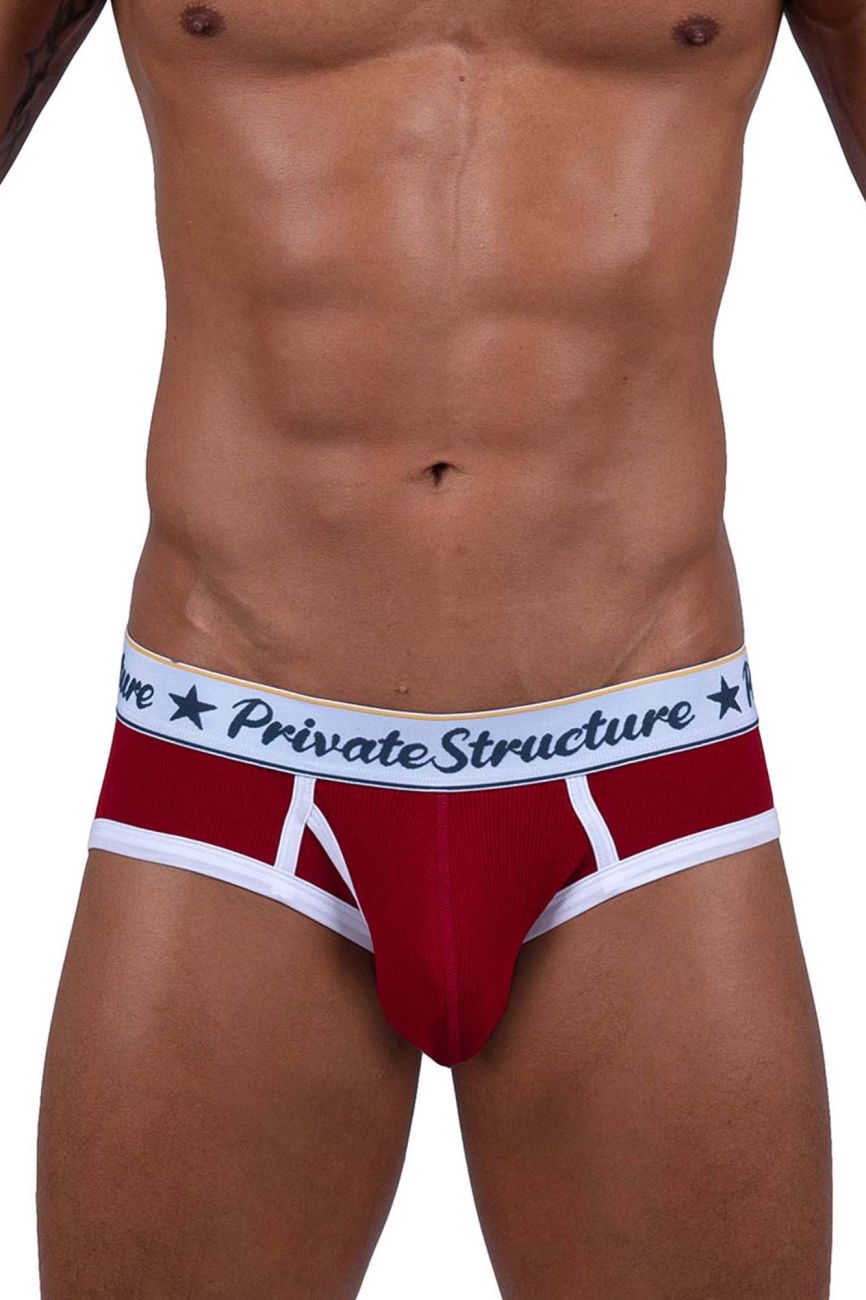 Private Structure SCUS4529 Classic Mid Waist Mini Briefs Red