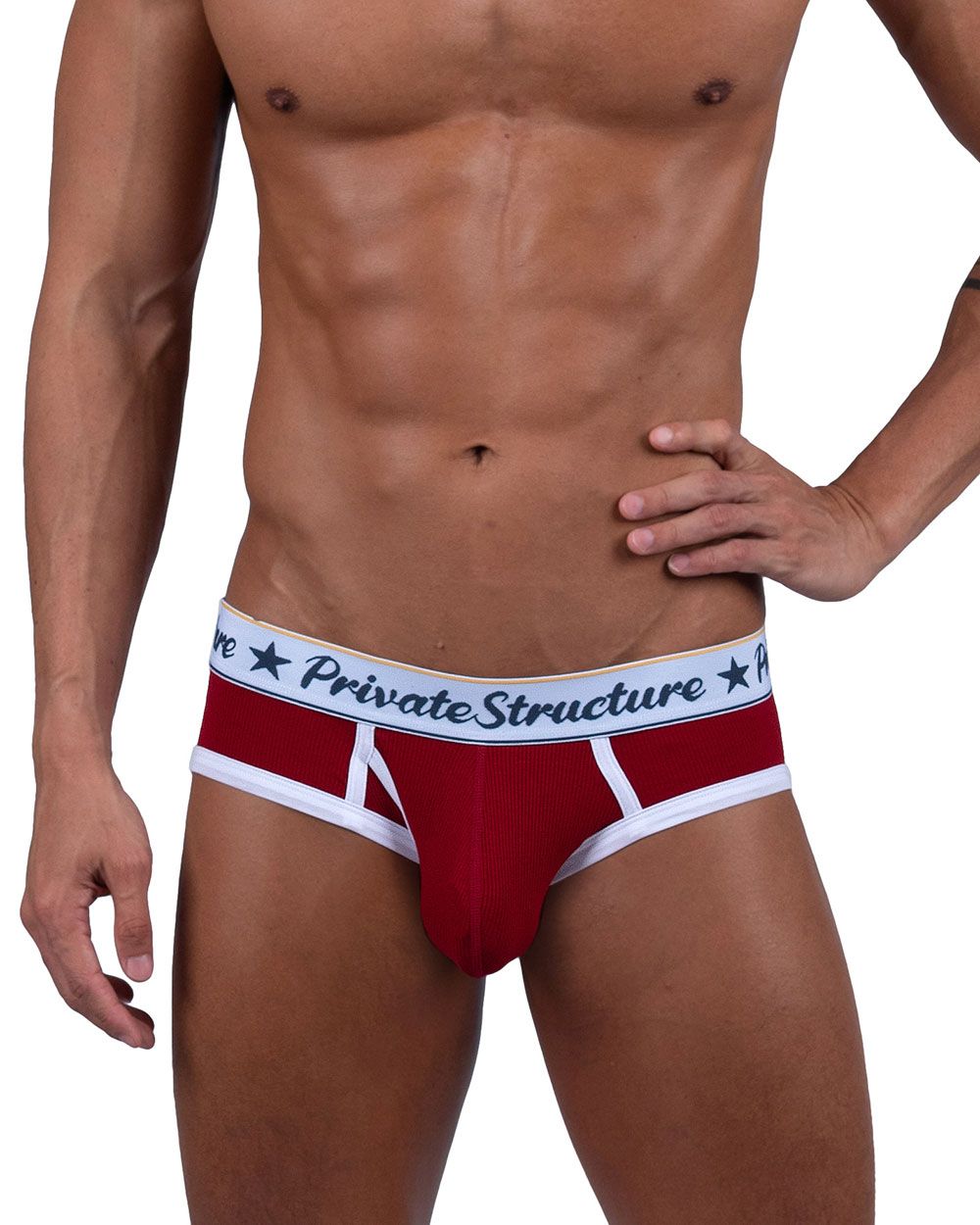 Private Structure SCUS4529 Classic Mid Waist Mini Briefs Red