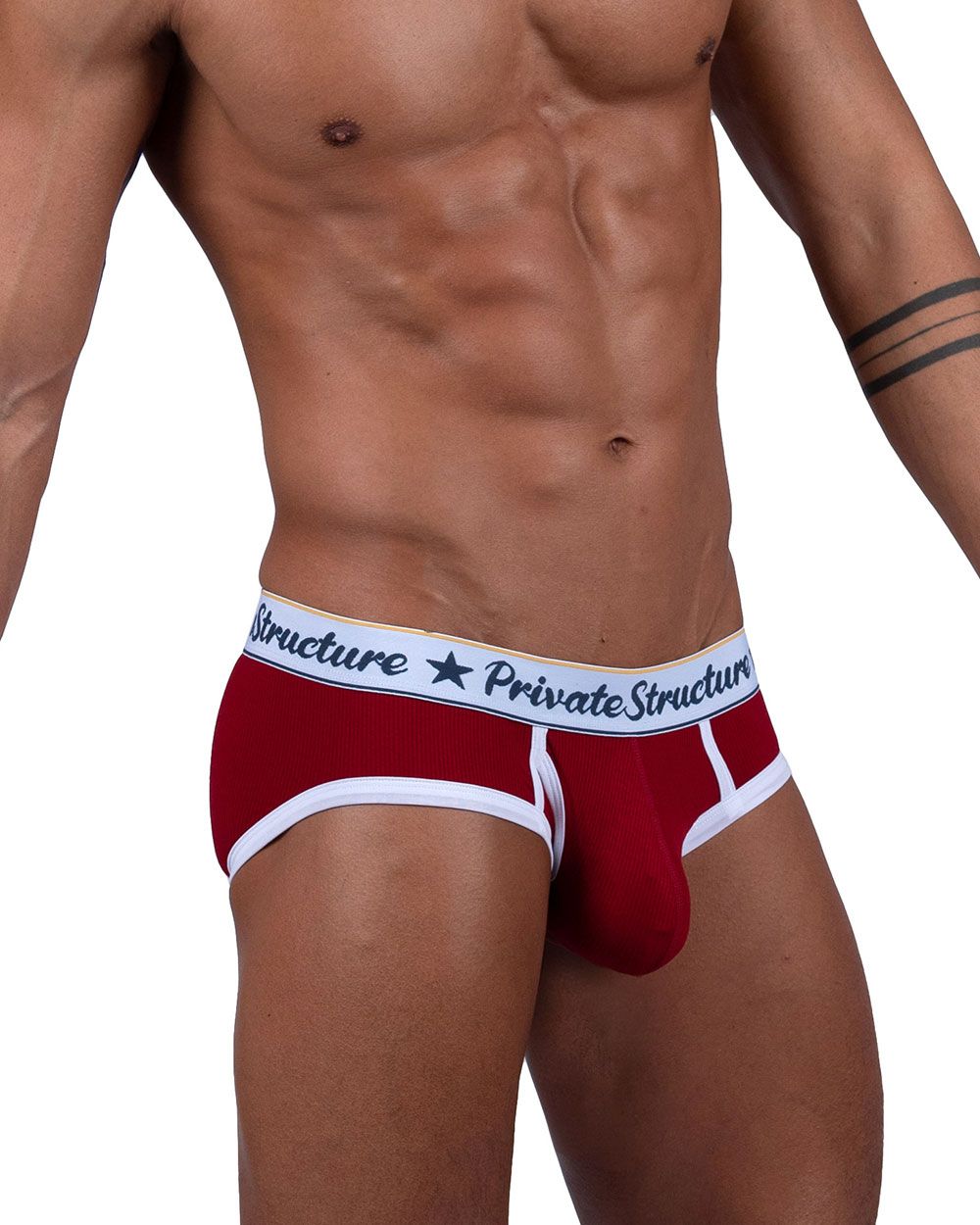 Private Structure SCUS4529 Classic Mid Waist Mini Briefs Red