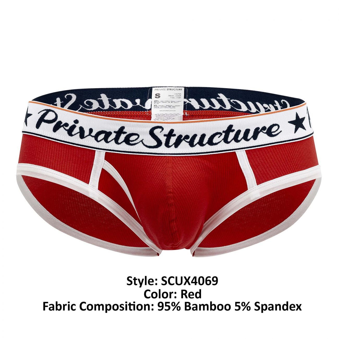 Private Structure SCUX4069 Classic Mini Briefs Red