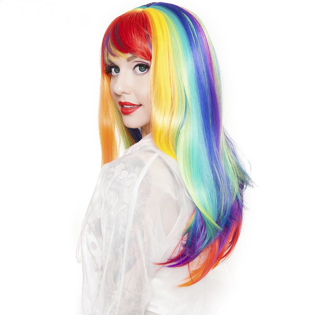 Rockstar Gay Rainbow Rock  Wavy Wig