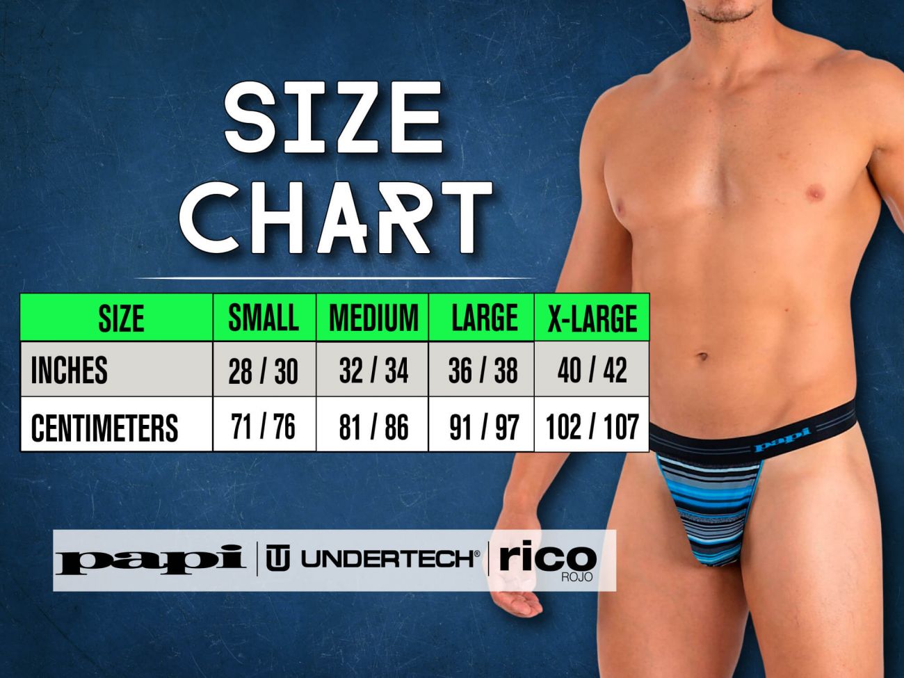 Rico 250709 3PK Stripes Boxer Briefs