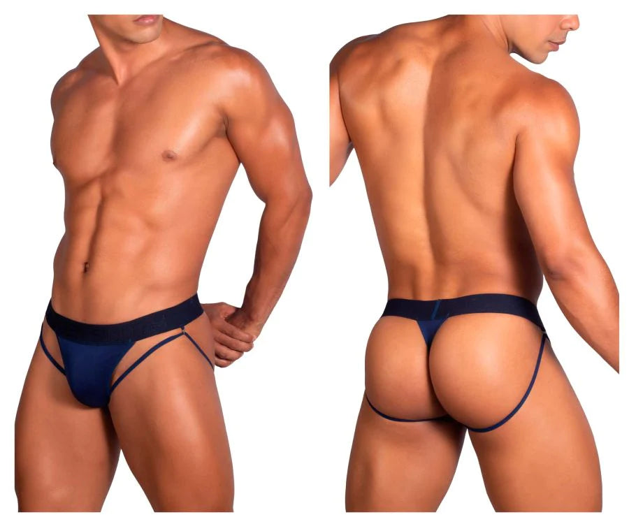 Roger Smuth RS077 Strap Pouch Thong Navy