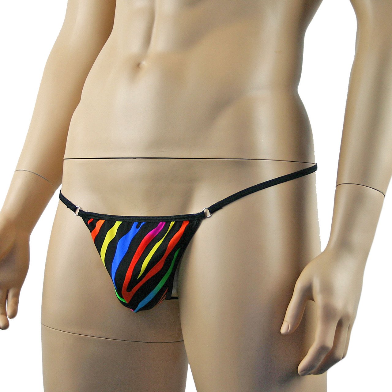 Male Rainbow Zebra Gay Pride G string