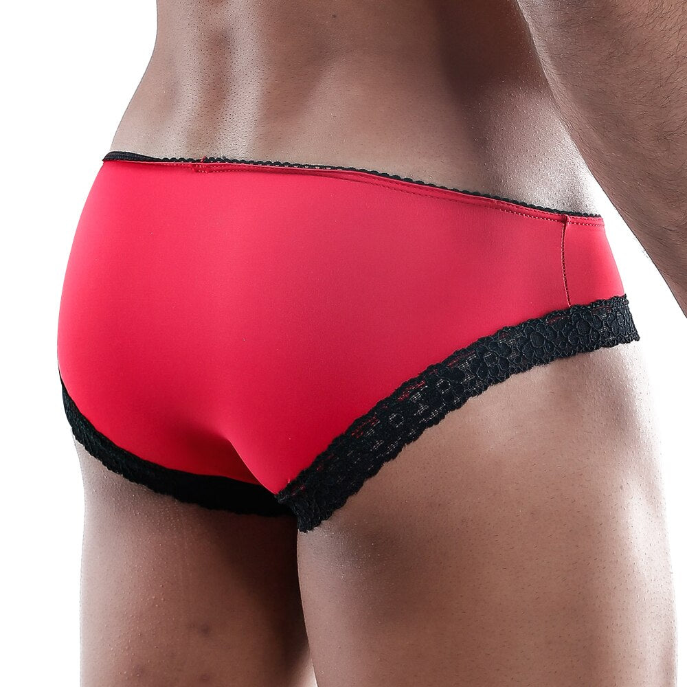 JCSTK - Panty for Men, Male Bikini Underwear Red