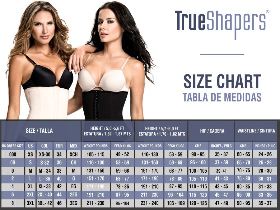 TrueShapers 1363 High Compression Workout Waist trainer