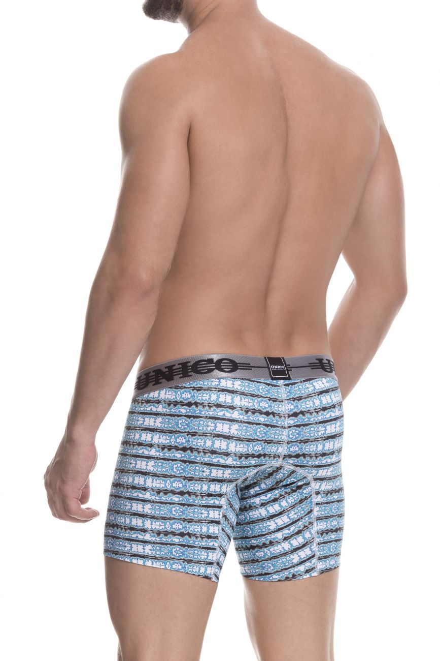 Unico 1802010025146 Boxer Briefs Track Blue Printed