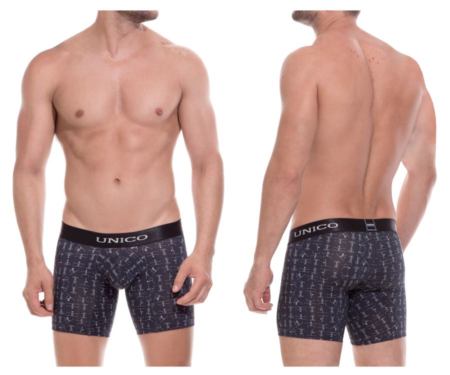 Unico 1803010021399 Boxer Briefs Skelleton Black Printed