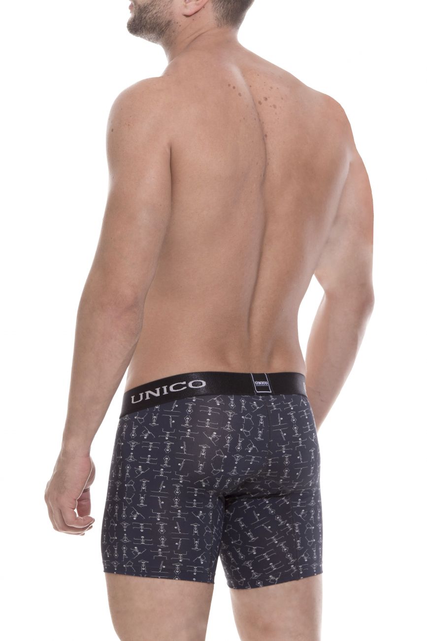 Unico 1803010021399 Boxer Briefs Skelleton Black Printed