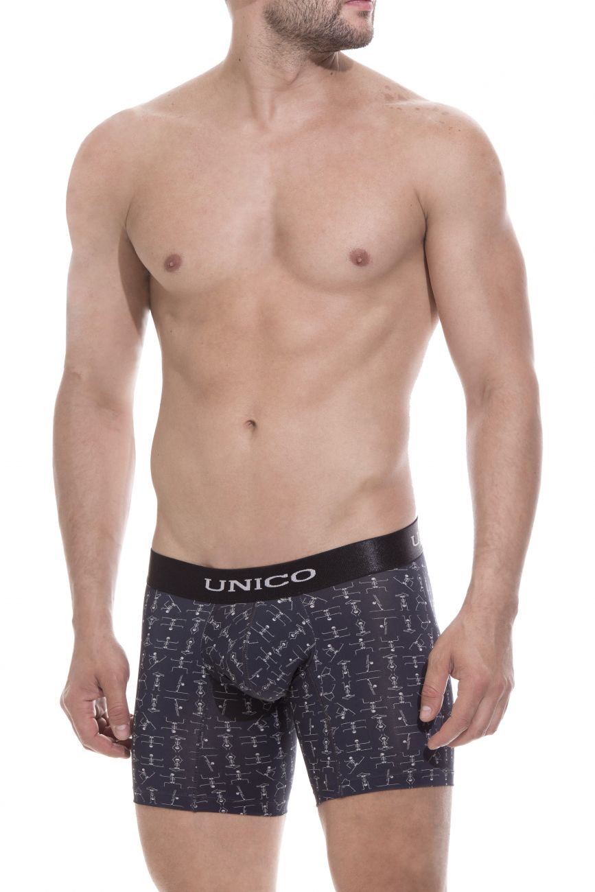 Unico 1803010021399 Boxer Briefs Skelleton Black Printed