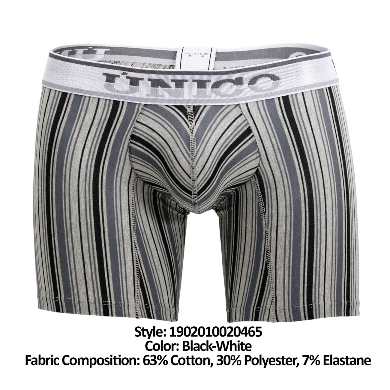 Unico 1902010020465 Boxer Briefs Mind Art Black-White