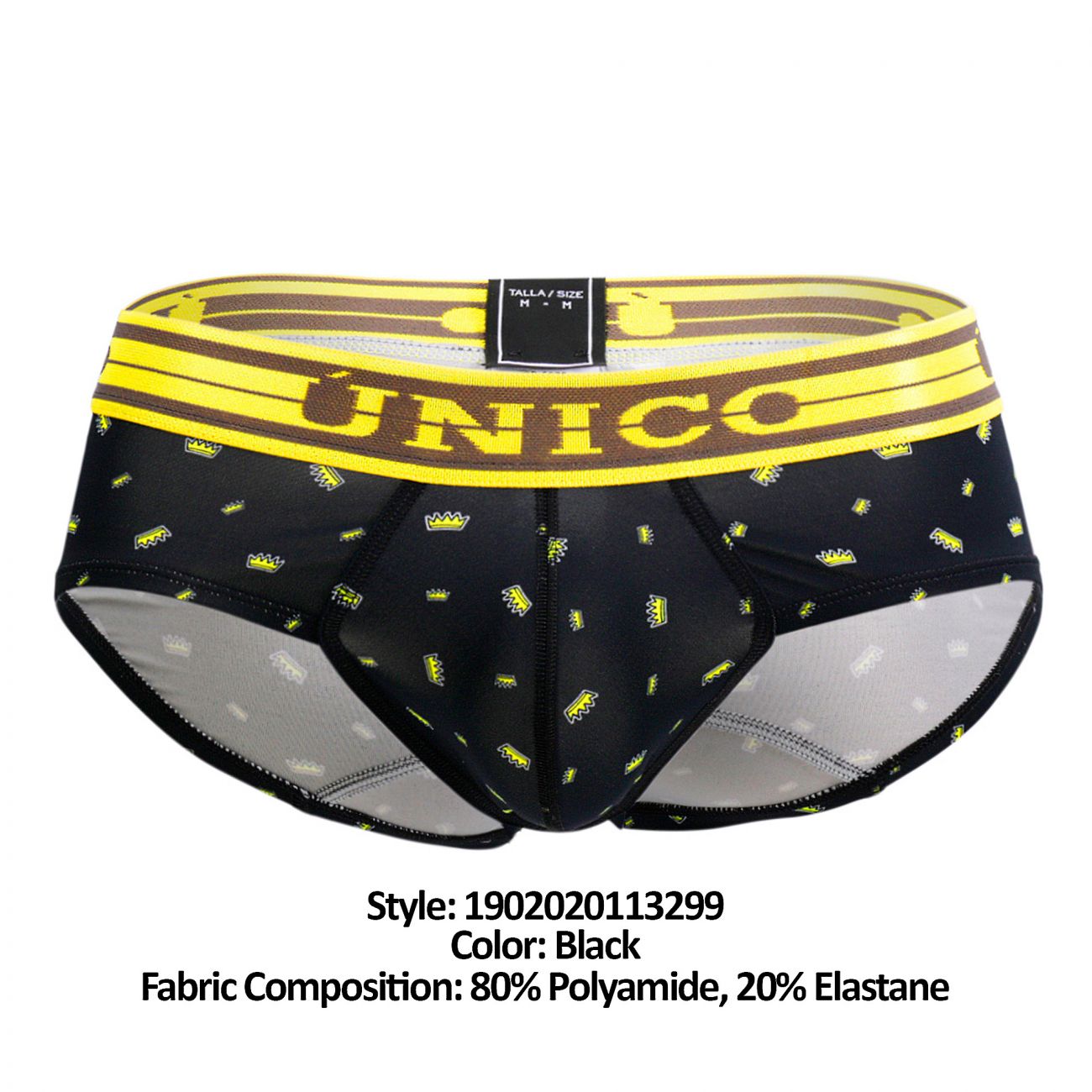 Unico 1902020113299 Briefs Unexpected Black Printed