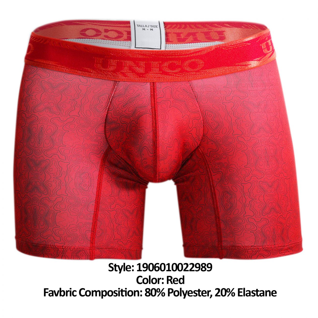 Unico 1906010022989 Boxer Briefs Agaba Red