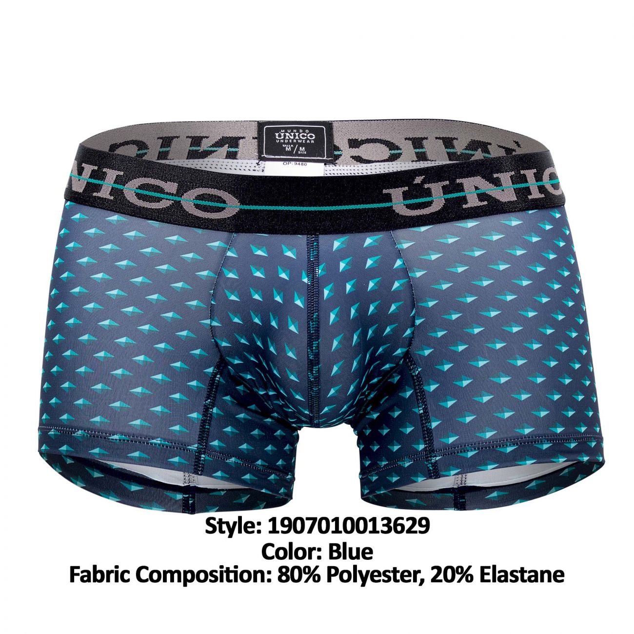 Unico 1907010013629 Trunks Agata Blue Printed