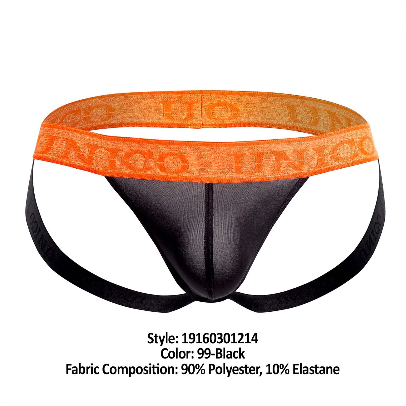 Unico 19160301214 COLORS Vigoroso Jockstrap Black