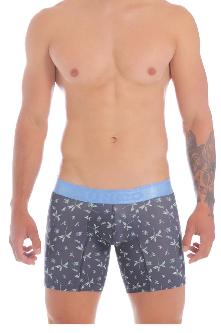 Unico 20070100234 Palm Tree Boxer Briefs Blue