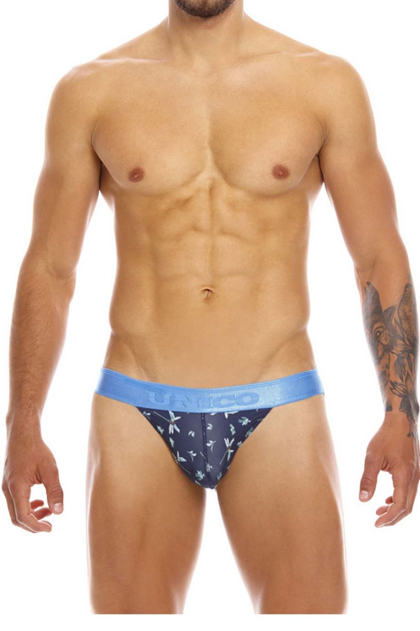 Unico 20070301234 Palm Tree Jockstrap Blue Printed