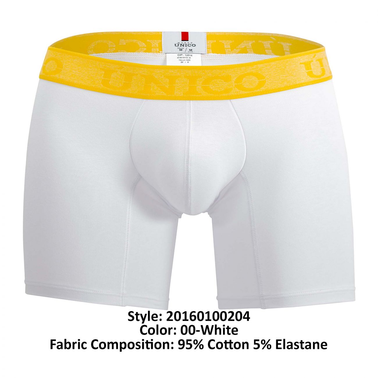 Unico 20160100204 Joyful Boxer Briefs White