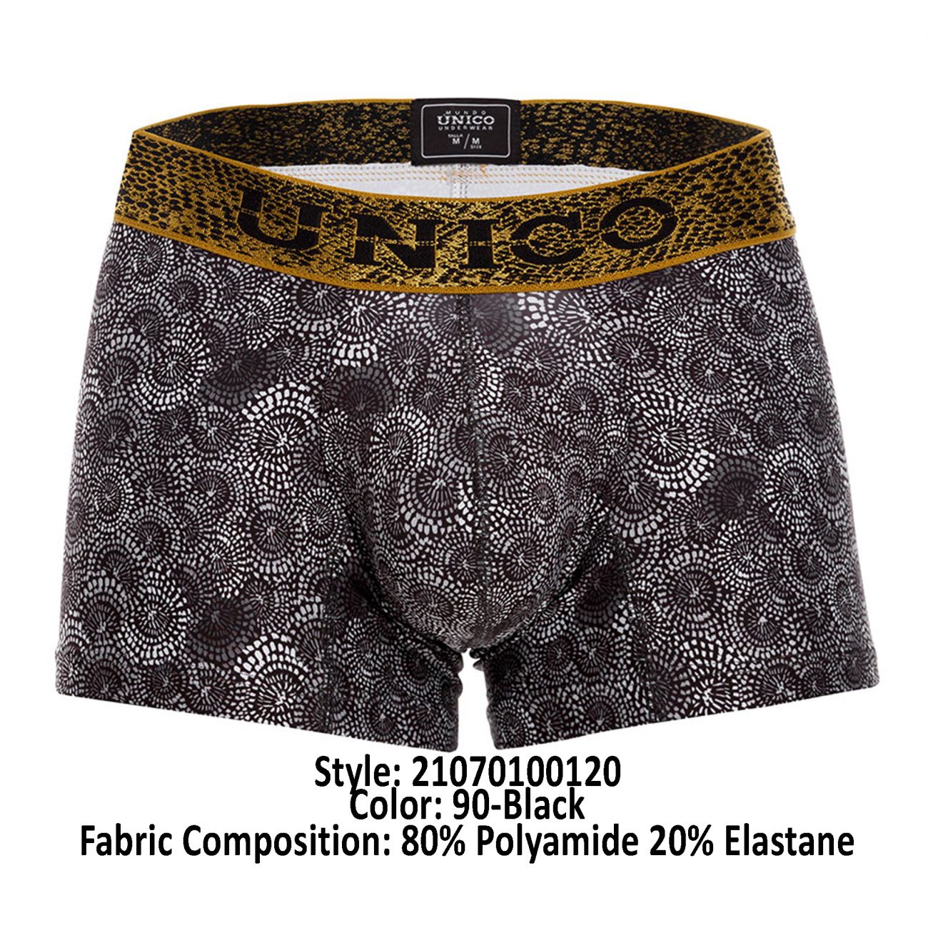 Unico 21070100120 Accent Trunks Black Printed