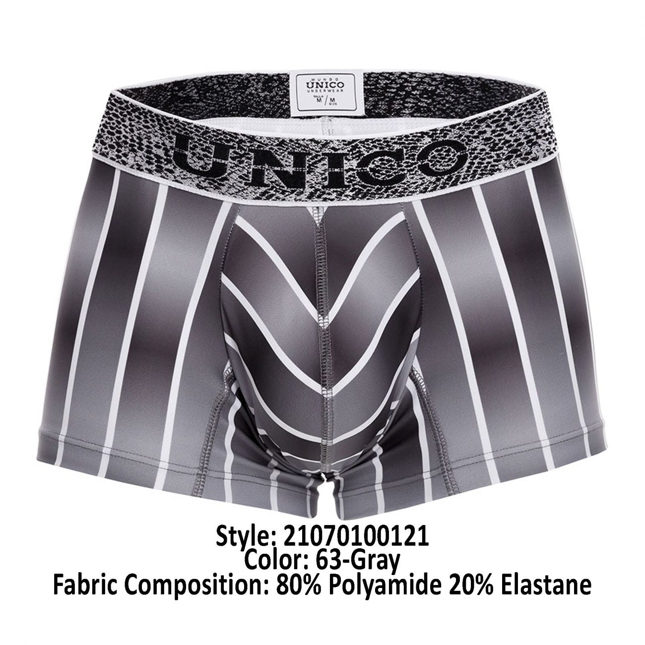 Unico 21070100121 Stripy Trunks Gray Printed