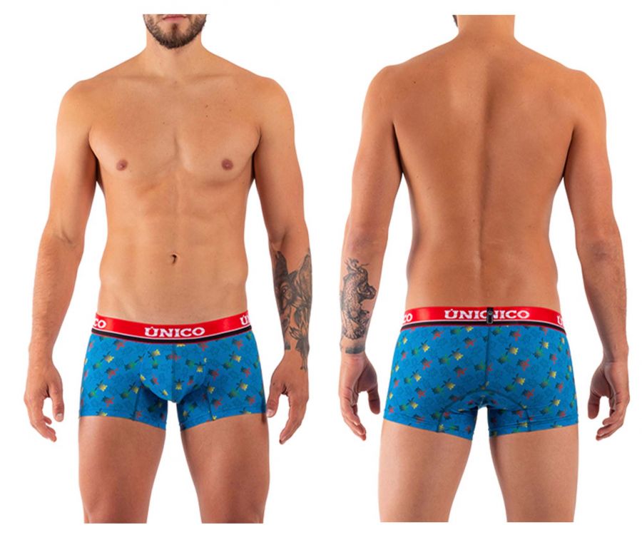 Unico 21100100103 Marine Trutles Trunks Blue Printed