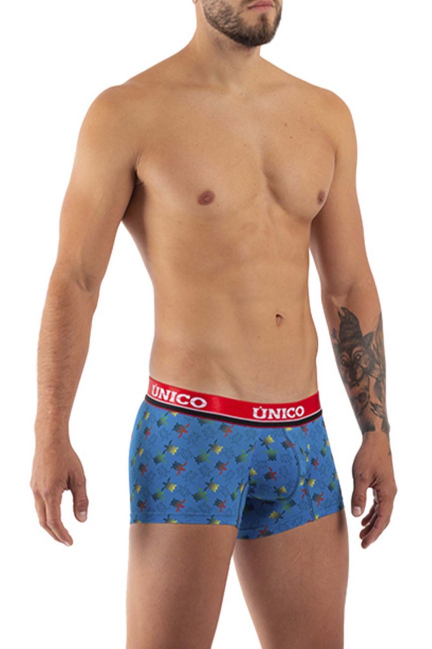 Unico 21100100103 Marine Trutles Trunks Blue Printed