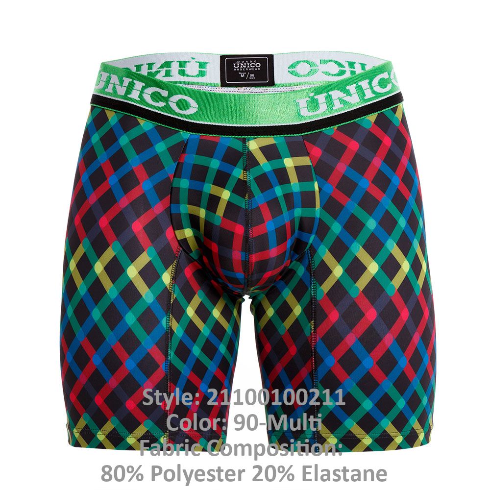 Unico 21100100211 Color-X Boxer Briefs Green Mutli