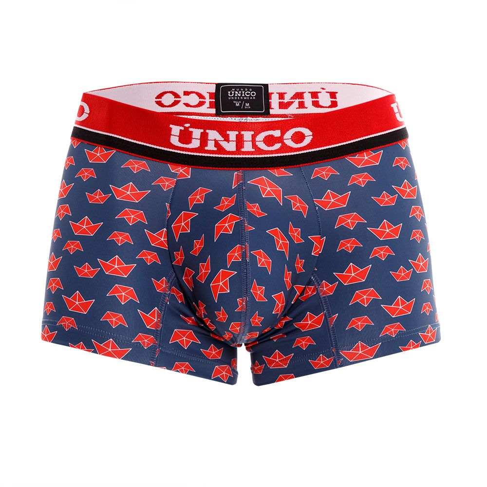 Unico 21110100103 Paper Ship Trunks Navy Printed