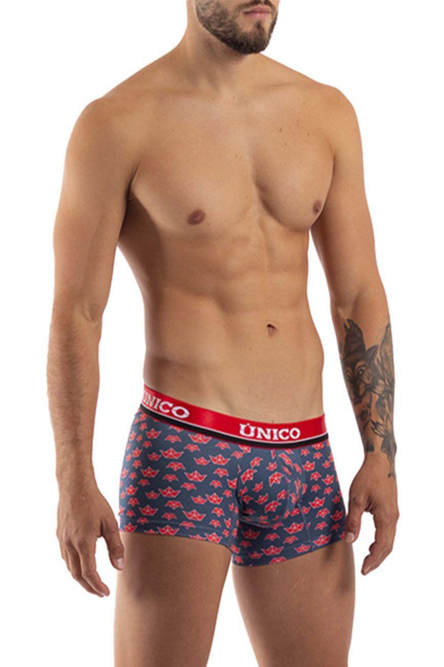 Unico 21110100103 Paper Ship Trunks Navy Printed