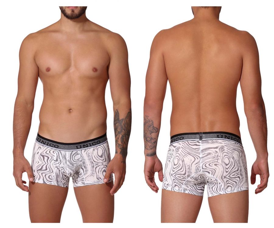 Unico 22020100106 Rastro Trunks White Printed