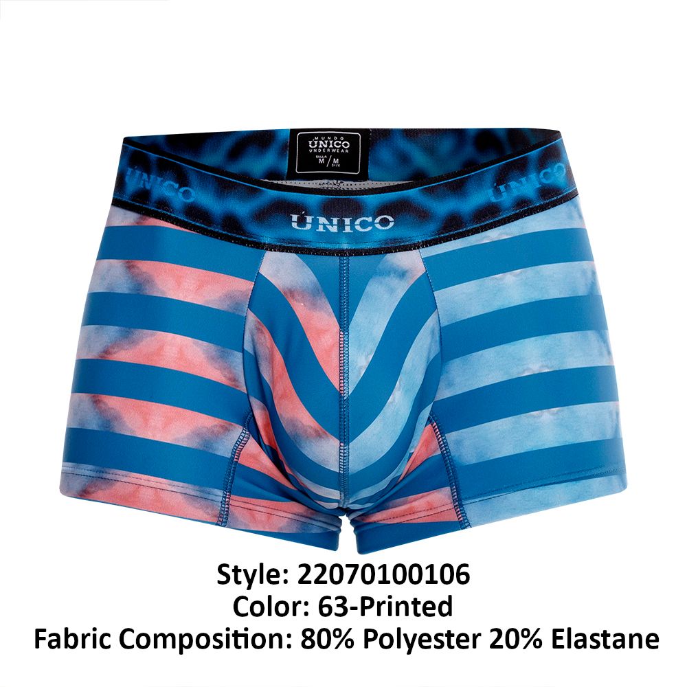 Unico 22070100106 Costera Trunks Blue Printed