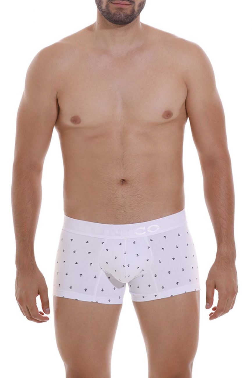 Unico 22110100101 Naviero Trunks White Plus Sizes